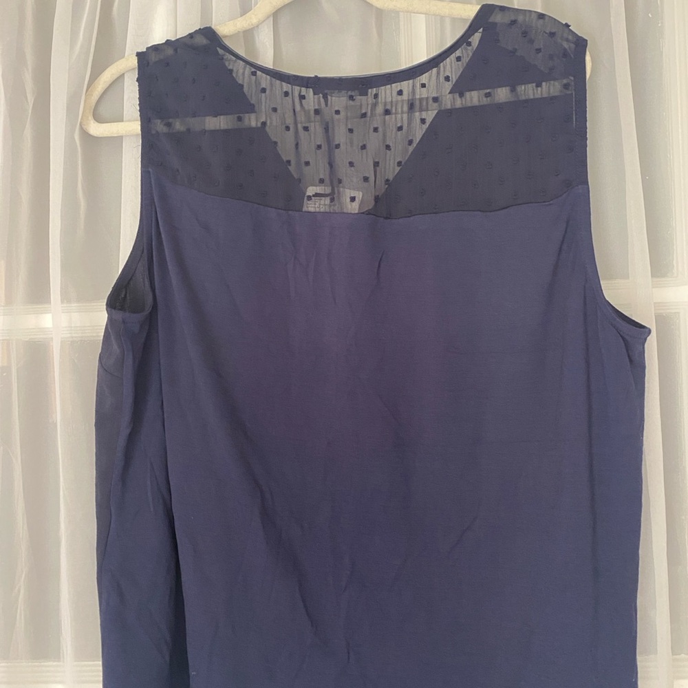 Women's Navy Blue Sleeveless Top